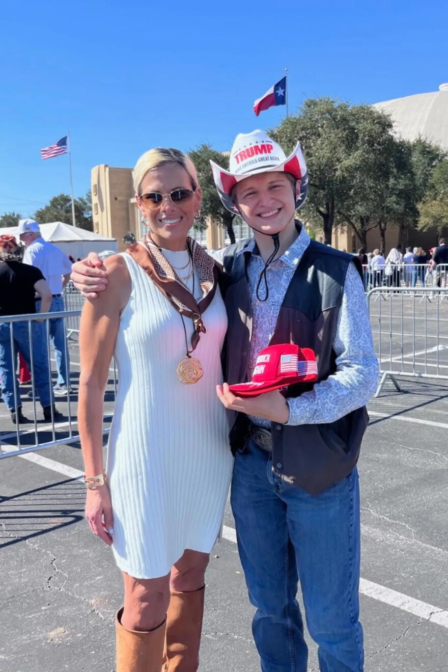 Brooks Chastain attended the Trump rally with his mom and stepdad, who are both retired veterans.