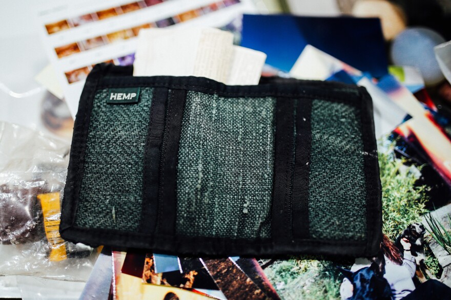 Richard Guadagno's hemp wallet was the only thing his sister could ID from the binder. It still held a receipt from their time together in Vermont.