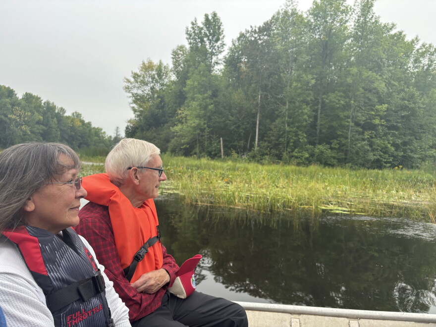 Gov. Evers tours wild rice with Tribal leader in Kakagon Sloughs