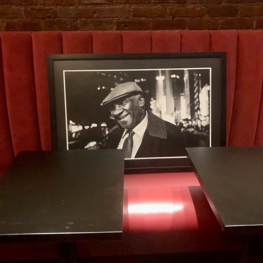 A portrait of pianist Harold Mabern on a banquette at Smoke, in May 2022.