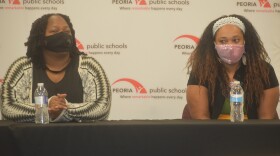 Zetyia Bishop, left; and Nikita Arreguin Quintero, will become Peoria Public Schools' newest teachers upon graduating from Bradley University this December. Both were part of the Grow Your Own Teacher Initiative, a Peoria Public Schools/Peoria Federation of Teachers program aimed at helping nontraditional and first-generation students proceed through their higher education.
