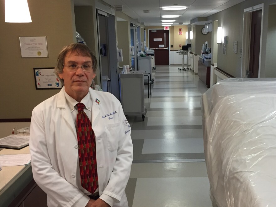 Ideally, the best place to care for someone ill with Ebola is at the end of a hall in a room with its own bathroom, anteroom and entrance, says Dr. Jack Ross of Hartford Hospital.