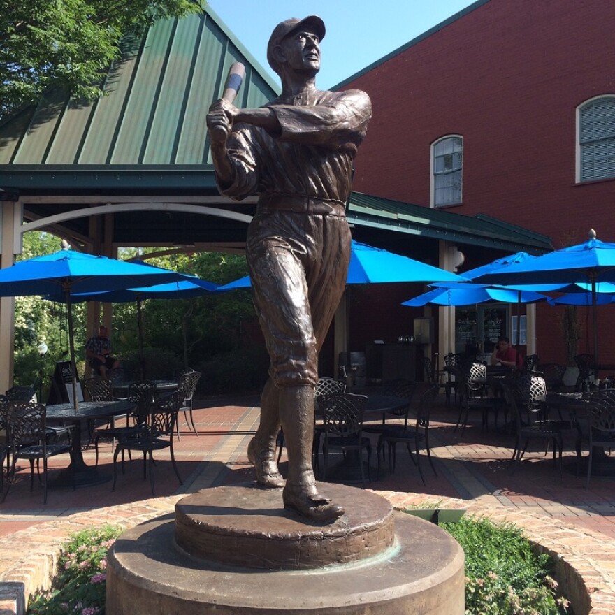 A statue of Shoeless Joe Jackson in Greenville.