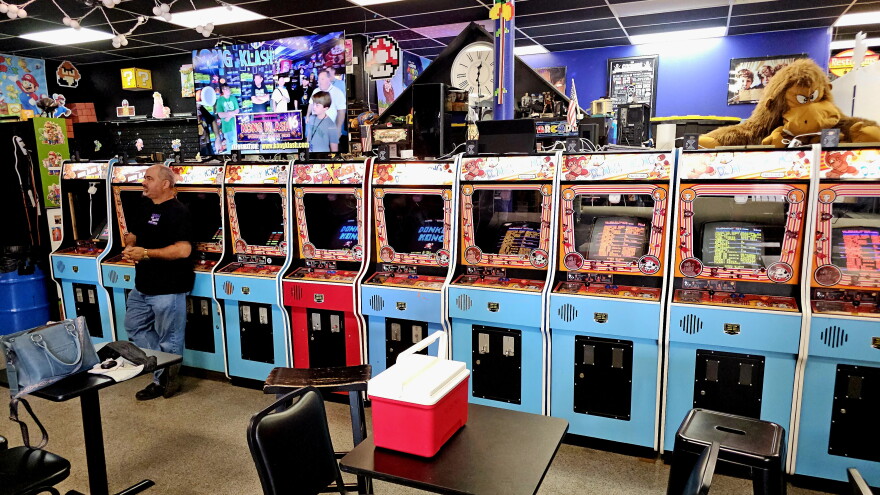 Daniel Solis prepares for Kong Klash 16, the Vortex Arcade's annual Donkey Kong tournament
