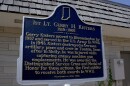 A sign outside of the airport detailing Gerry Kisters life.