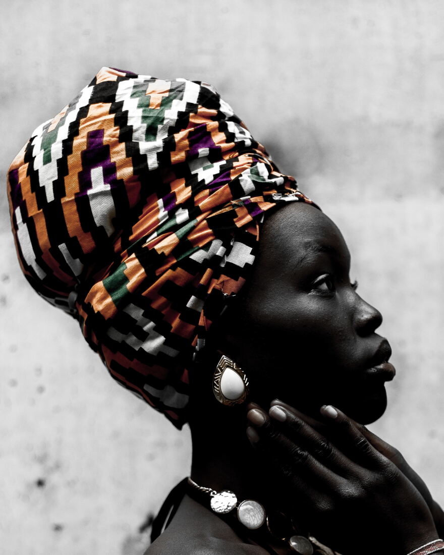 Black woman in traditional headwrap 