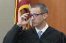 Third District Judge Judge Richard Mrazik looks on during a hearing for Kouri Richins, a Kamas mother of three who wrote a children's book about coping with grief after her husband's death and was later accused of fatally poisoning him Tuesday, Aug. 27, 2024, in Silver Summit.