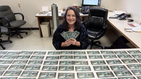 Program Coordinator, Jane Talkington, preparing for the Idea Fest in Pittsburg, Kansas, on Mar. 11, 2026.