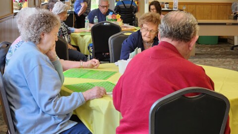 Senior citizens play Bingo at the Cicero Senior Center