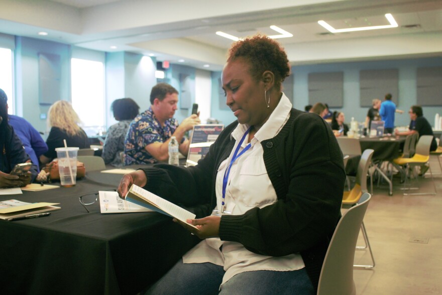 Teacher Johnnie Williams of Schert-Cibolo-Universal City Independent School District attended the disability forum.