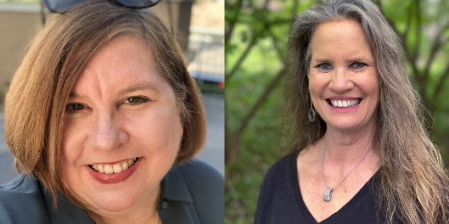 Side-by-side photos of the two Rockford educators featured on the episode: Ellen Austin and Anne O'Keefe. The photos are both straight-on shots of the two women smiling.