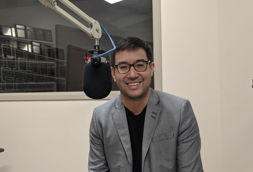 Eugene Symphony Music Director and Conductor Francesco Lecce-Chong in the KLCC studios.