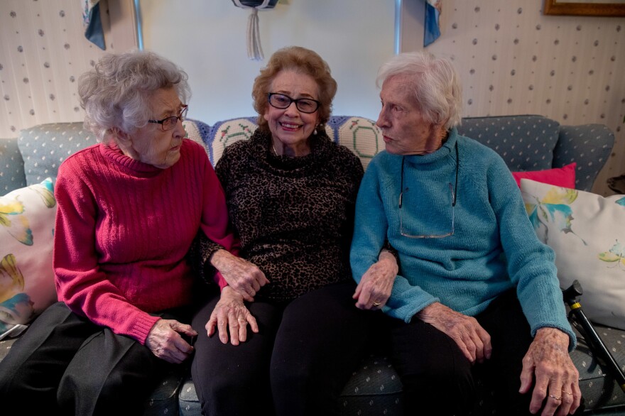 Dorothy Buchanan, Dorothy Murray and Dorothy Kern — who call themselves "the three Dots" — grew up in the same hometown and celebrated their 100th birthdays together this year.