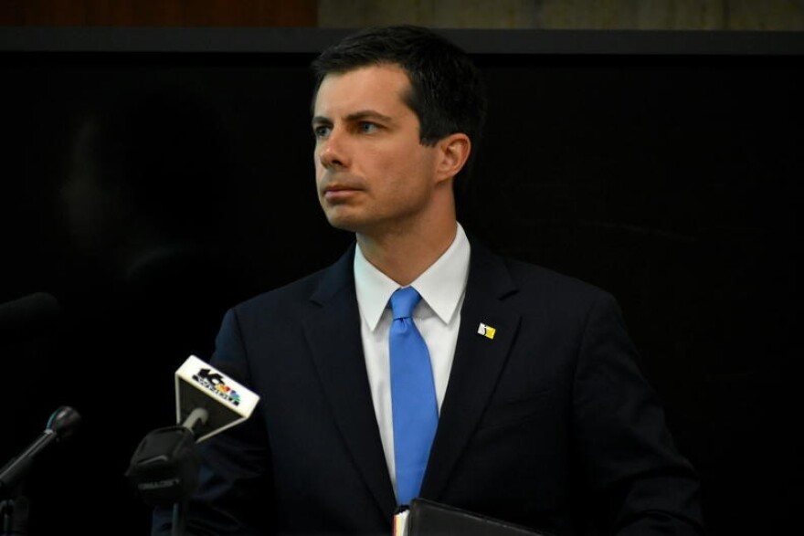 South Bend Mayor Pete Buttigieg gives an update to the common council on his administration's efforts to improve relations between the community and the police department.