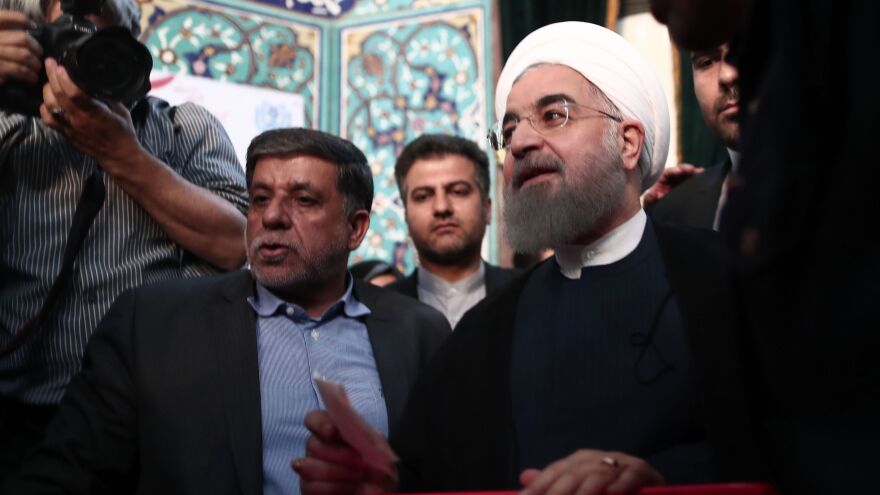 Iranian President Hassan Rouhani, as prepared to cast his ballot on Friday.