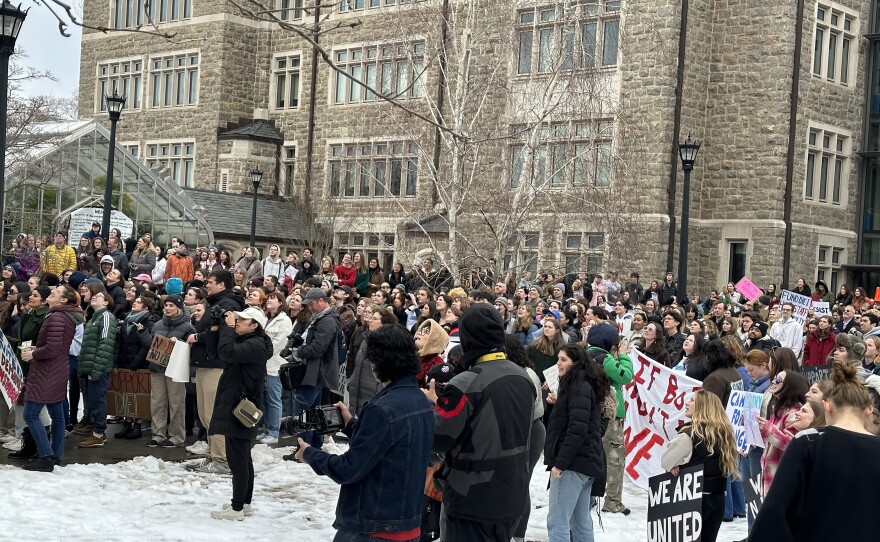 Hundreds gather on the Conn College Campus for the Faculty Rally.jpg