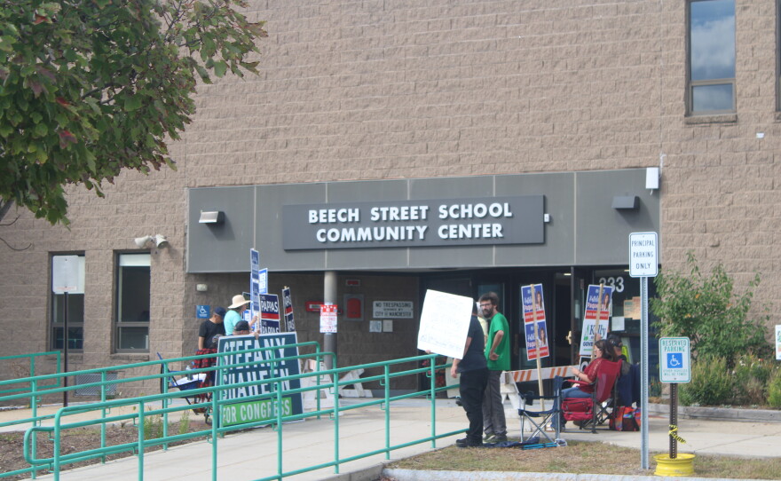 Manchester Ward 5 polling place at the Beech Street School on Sept. 8, 2026.