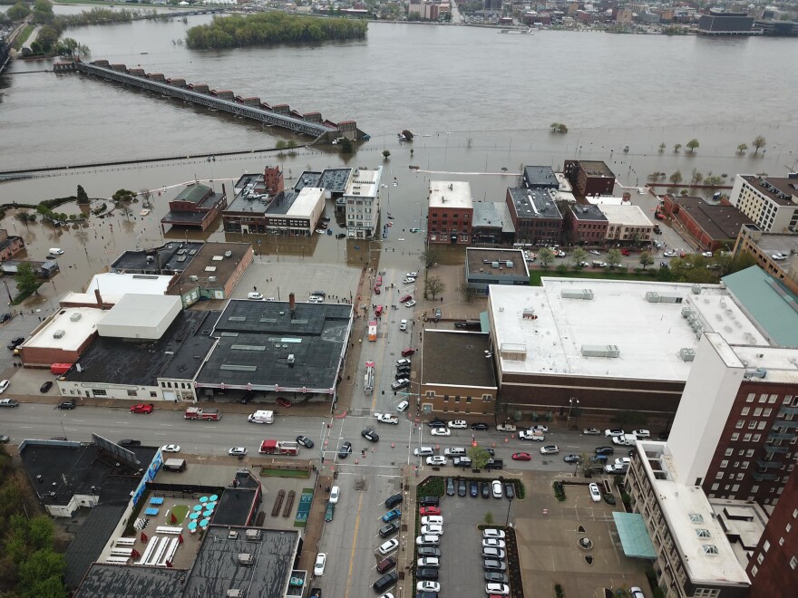 Pershing Avenue in downtown Davenport