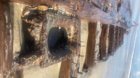 Officials at Cape Lookout National Seashore say a shipwreck that shows up every so often along the eastern North Carolina coast is uncovered again. (National Park Service photos by Karen Altman)