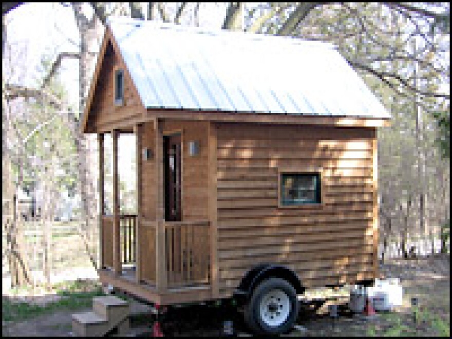 Greg Johnson's extremely small home in Iowa City, Iowa, was designed by Jay Shaefer before he moved to California. Johnson is president of the Small House Society.