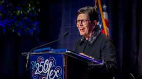 Lexington Mayor Linda Gorton, shown here delivering here state of the city address in January, will seek a third term next year.