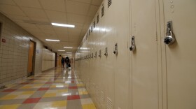 Lockers in a Connecticut high school.