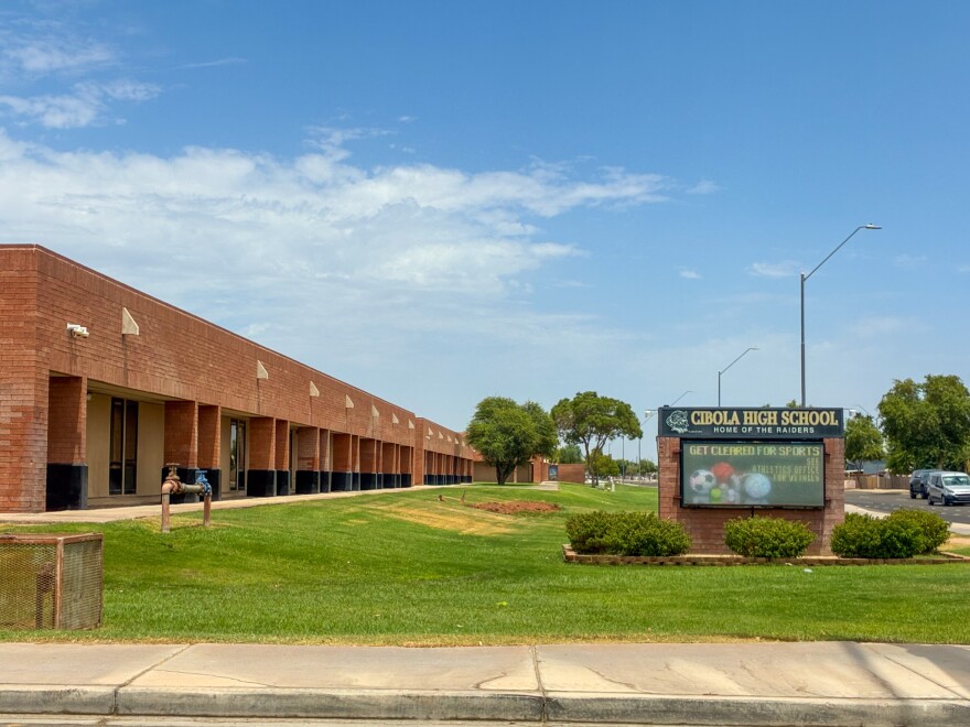 Cibola High School closed for air conditioning repairs on Tuesday, Aug. 4. Students attended class virtually for the first day of school.