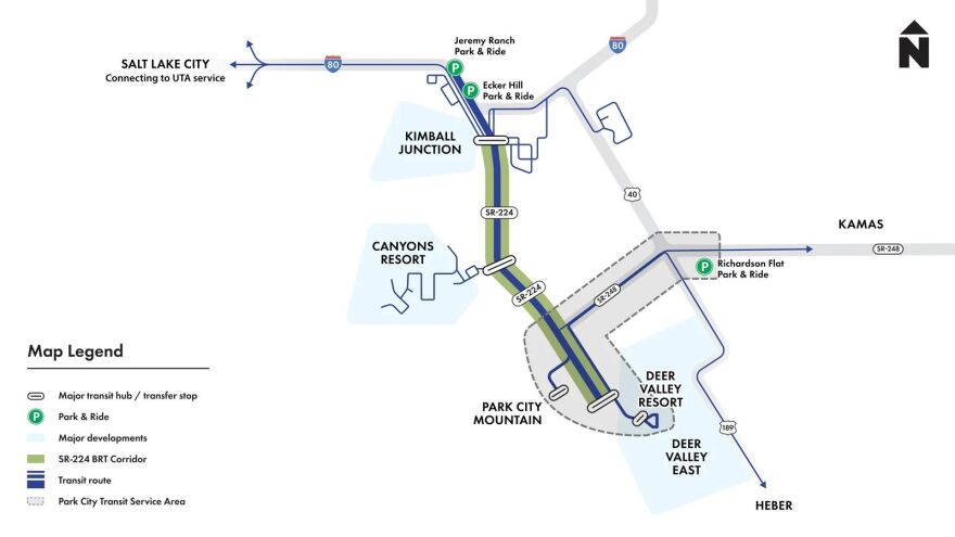 The Bobsled Express will connect Kimball Junction to Old Town Park City via designated transit lanes along state Route 224.