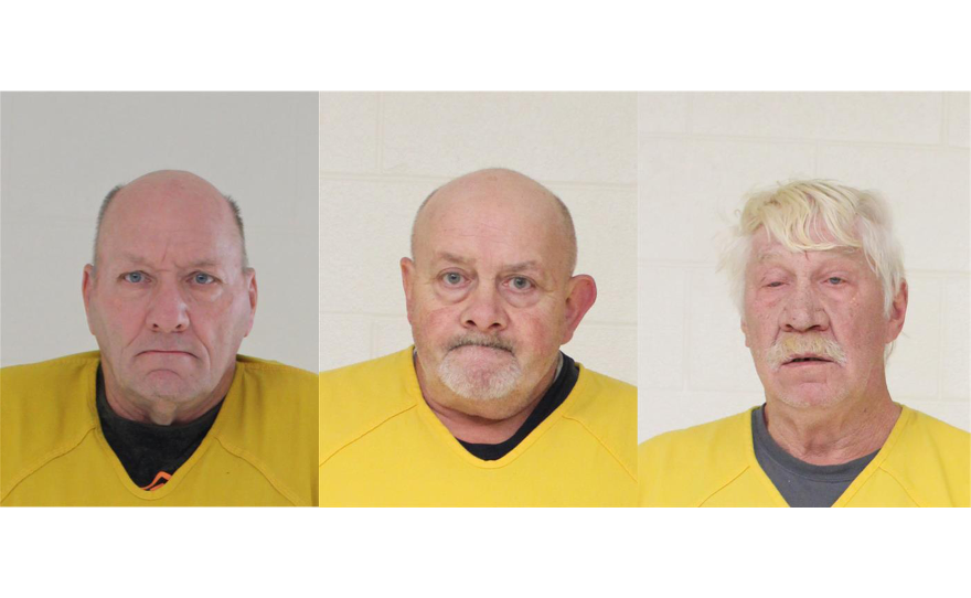 Samuel Friday, 67, (left), Morris Reece, 64, (center) and Michael Woomer, 66, (right) are under investigation for child sex crimes in the Tyrone area.