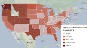 2012 Out Migration Map