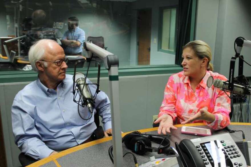 Political analysts Dick Batchelor and Michelle Ertel. Photo: Matthew Peddie, WMFE