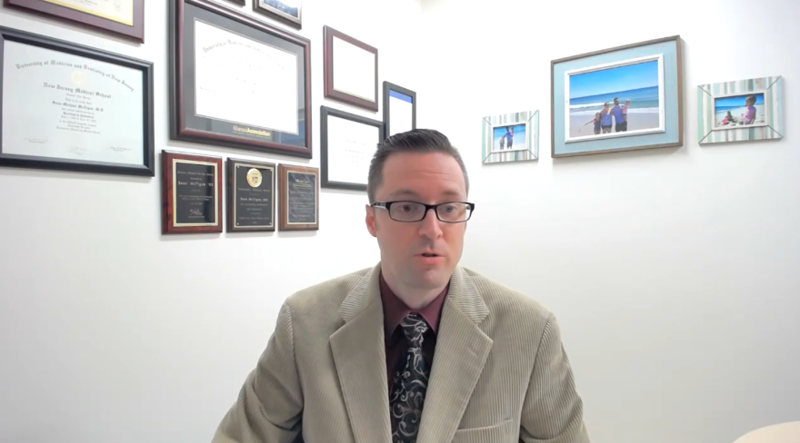 Dr. Sean McTigue discusses pediatric COVID-19 hospitalizations at Kentucky Children's Hospital.