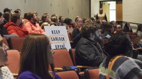 Dozens of residents, workers and students from Carlock attended Wednesday's meeting.