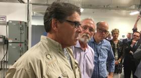 U.S. Secretary of Energy Rick Perry tours the HAMMER training facility in Richland, Washington. ANNA KING / NORTHWEST NEWS NETWORK