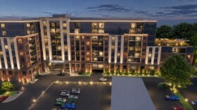 Rendering photo of the proposed redevelopment of properties along Bancroft Parkway.