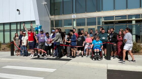 Students and faculty celebrate the opening of OAISD's new Young Adult Services facility in Jenison.