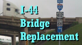 The above bridge at I-44 and 193rd East Avenue is being replaced