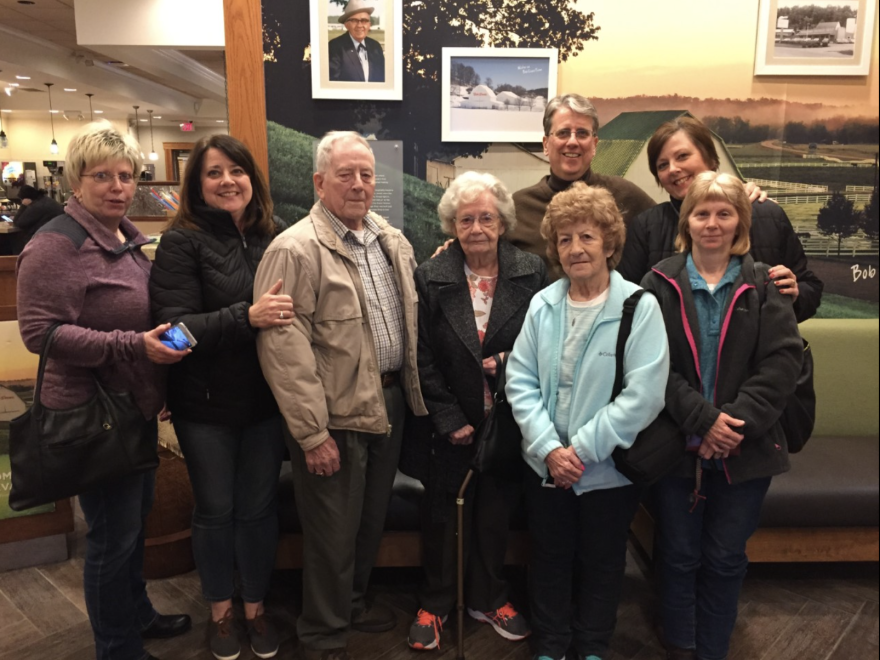 Jim Daniels with his family