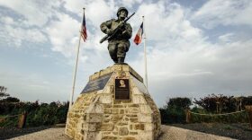Lancaster County's Dick Winters is memorialized with a statue in Normandy, France, that pays tribute to all junior officers who participated in the D-day invasion that ultimately led to the Allied World War II victory in Europe.