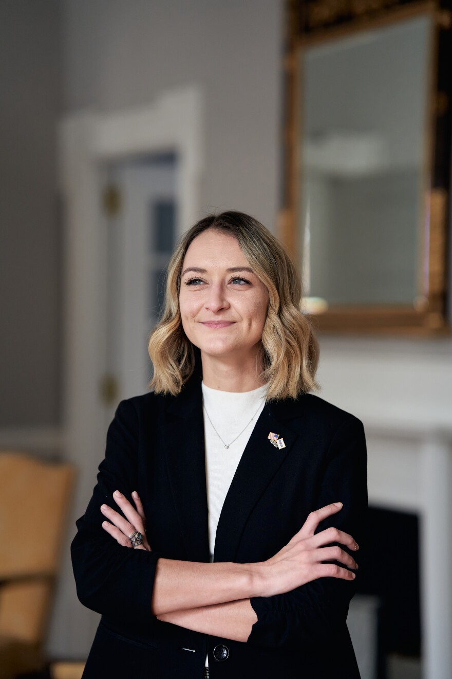 Anderson Clayton, NC Democratic Party Chair, poses for a portrait at the NC Democratic headquarters in Raleigh on Feb. 16, 2023.