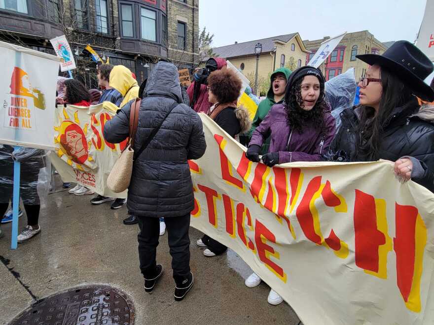 Students rally for school lunch justice in Milwaukee Public Schools.