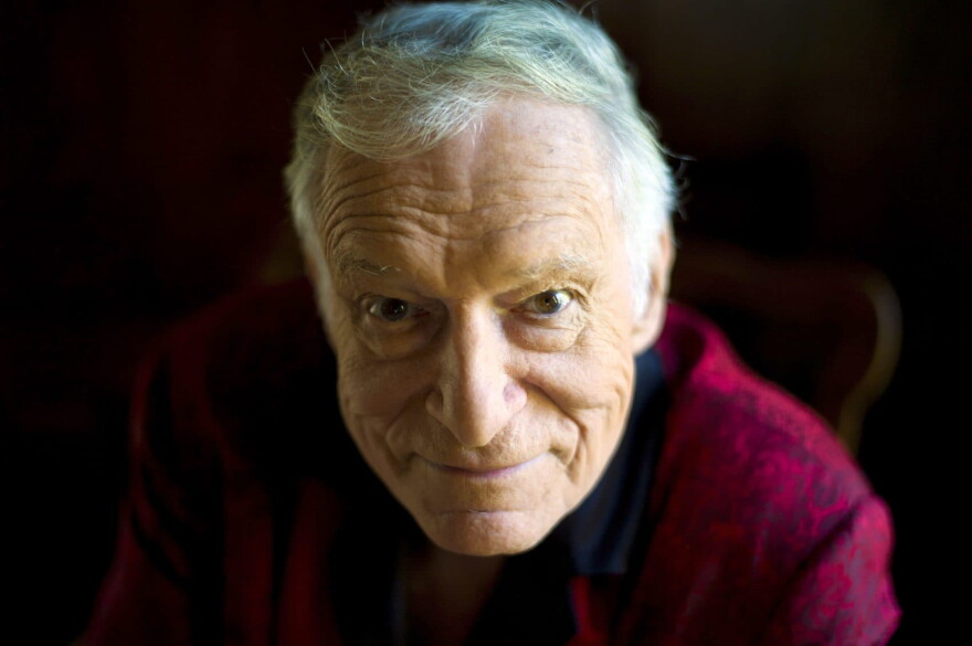 This Oct. 13, 2011 file photo shows  American magazine publisher, founder and chief creative officer of Playboy Enterprises, Hugh Hefner, at his home at the Playboy Mansion in Beverly Hills, Calif. (Kristian Dowling/AP)