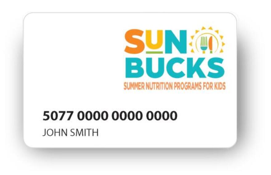 This is an example of what a SUN Bucks card looks like. This image comes from the NCDHHS website.