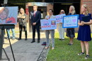 Jacqueline Franchetti, at far right, is urging changes to the procedures that govern family court proceedings after her 2-year-old daughter Kyra was killed by the girl's father.