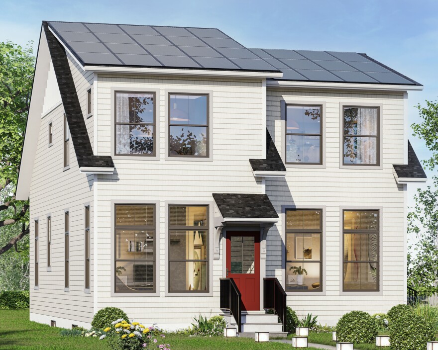 Rendering of a three-bedroom house that will be made possible by the Ann Arbor Community Land Trust.