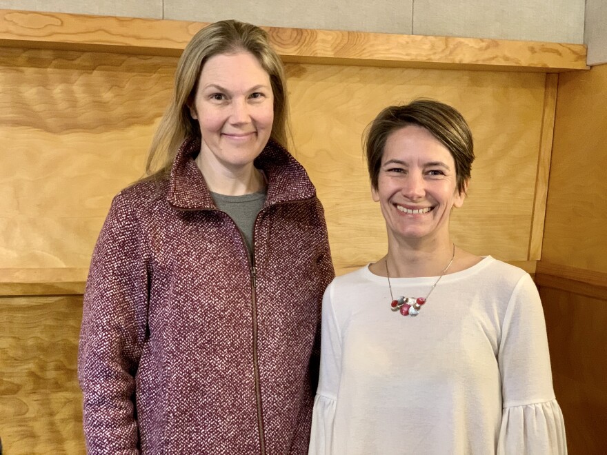 Elsa Partan (left) and Heather Goldstone.