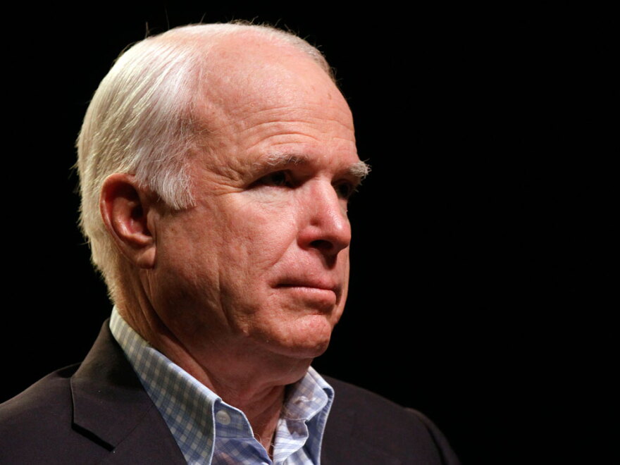 McCain at a June town hall meeting in Mesa, Ariz.