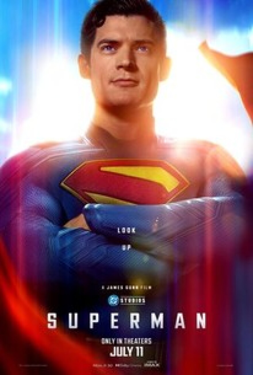 Movie poster for the superhero film "Superman"