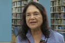 The late labor leader Dolores Huerta, from a 2011 interview with AZPM. Huerta was visiting Sunnyside High School in Tucson, where she spoke to students about political engagement and the importance of peaceful protest.