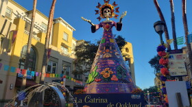 La Catrina de Oakland statue in the Fruitvale Transit Village